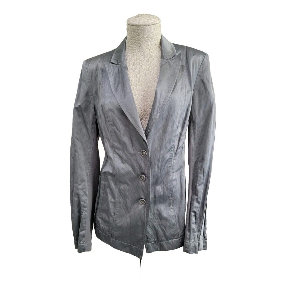 Marc Aurel Shiny Gray 3-Button Suit Coat Light Weight Jacket‎ Blazer Women's 40